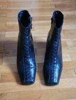 Retro Stiefeletten unisex in schwarz, Gr. 42 Bayern - Selbitz Vorschau