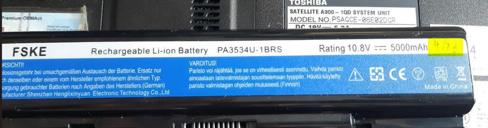 Toshiba Satellite A300-1QD - Intel Core 2 Duo T5800 als Defekt in Fellbach