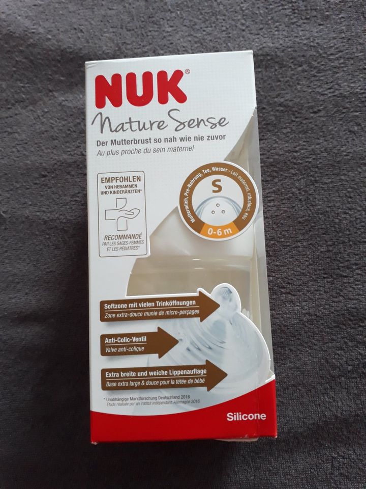 NUK Trinkflasche Babytrinkflasche Babyflasche neu unbenutzt 150ml in Mülsen