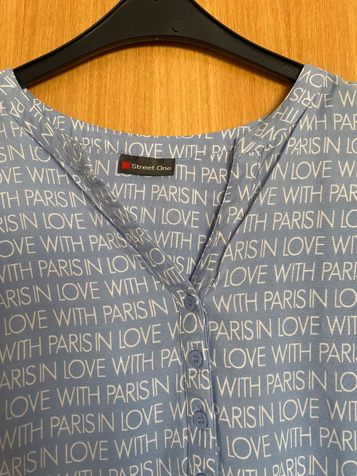 Street one Bluse Gr. 38 blau IN LOVE WITH PARIS -TOP- in Langenzenn