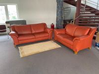 Sehr schöne Leder Couch in Rot aus Echten Leder 1dreier und 1zwei Thüringen - Nordhausen Vorschau