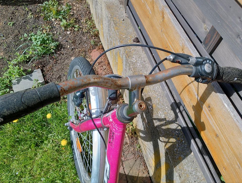 Fahrrad silber pink in Osterzell