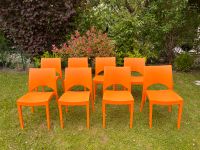 8 Gartenstühle sonnig orange mit Sitzkissen grau Bayern - Augsburg Vorschau