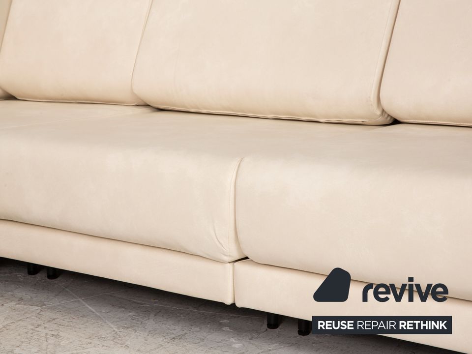 MYCS TYME U - Ecksofa Creme Sofa Couch Veganes Leder in Köln