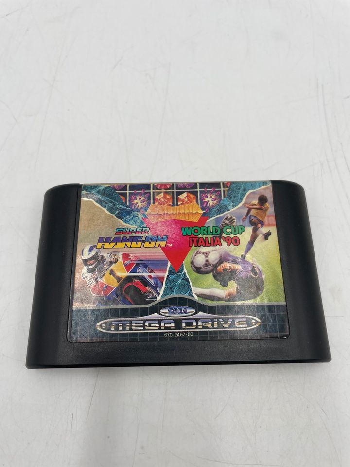 Sega Spiel Mega Drive Super Hang-on I World Cup Italia 90 in Panketal