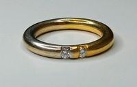 Massiver Ring 750 Gold Brillanten Diamanten Bicolor 18 Karat Bayern - Augsburg Vorschau