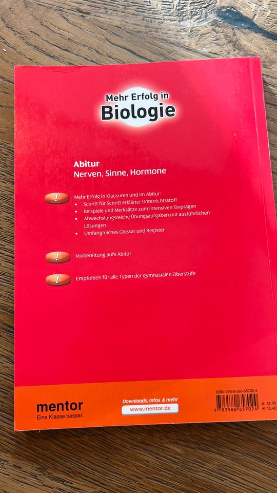 Abitur Biologie Netven, Sinne,Hormone in Wolfhagen 
