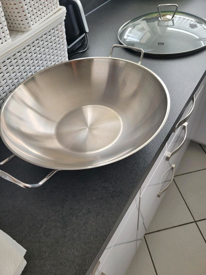 Fissler Wok Pfanne 38cm mit Glasdeckel - UNBENUTZT in Salzgitter