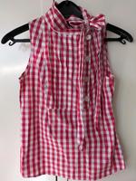 Sommerbluse Tracht Benetton Gr. XS rot weiß kariert Bayern - Landshut Vorschau