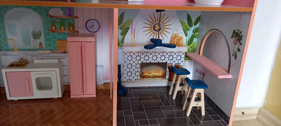 Kidkraft Camila Puppenhaus mit Möbeln und Zubehör in Steinfeld