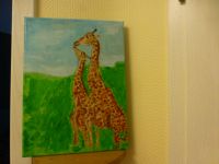 Bild auf Leinwand Giraffen, wahrscheinlich Oel -Hobbymaler Nordrhein-Westfalen - Rhede Vorschau