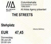 1 Ticket The Streets Mike Skinner Berlin 06.06.2024 Columbiahalle Berlin - Hohenschönhausen Vorschau