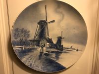 Delft Wandteller 38 cm Windmühlen blau weiß Niedersachsen - Wolfsburg Vorschau