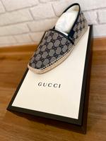 Gucci GG Espadrilles Schuhe aus Canvas Beige Blau Neu 42,5 Köln - Nippes Vorschau