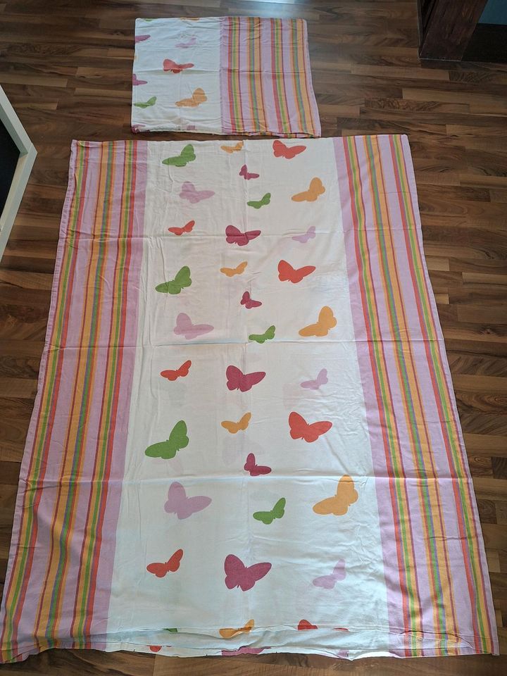 2x Kinder- Bettwäsche 200 x 135 cm + 80x80, Schmetterlinge in Dörpen