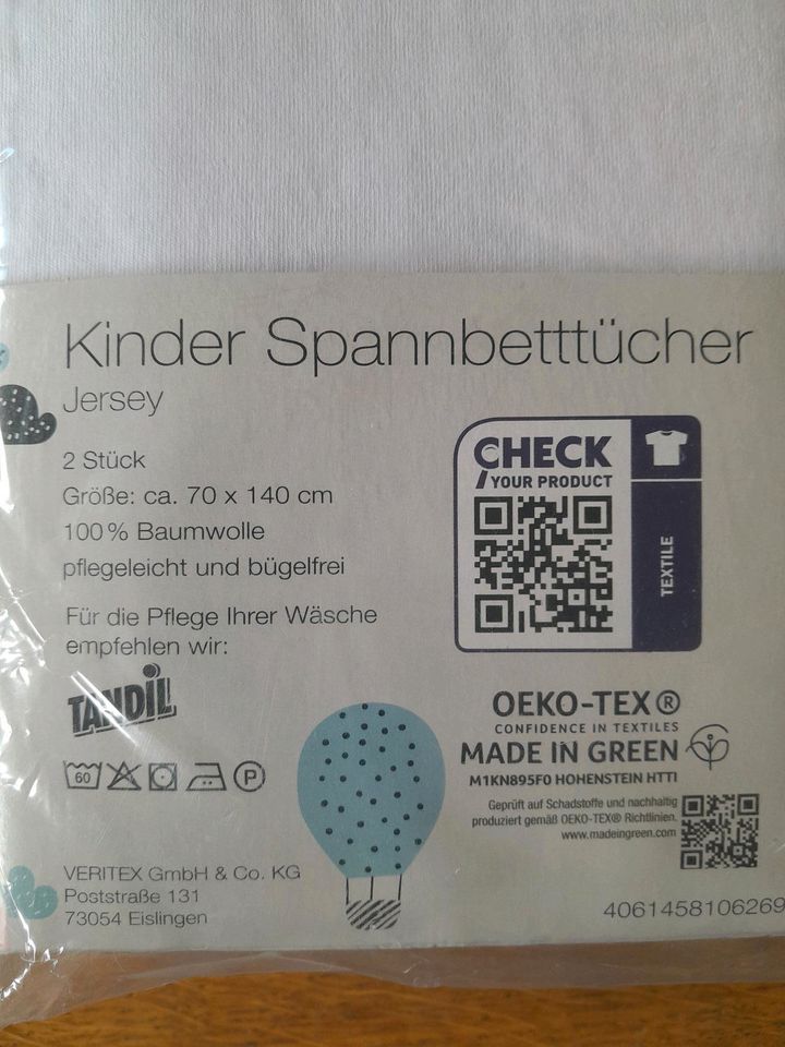 Kinder Spannbetttücher, 2 Stk., Dormia, neu / original verpackt in Bottrop