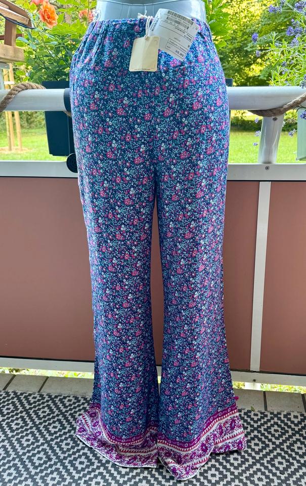 Lange fliessende Sommerhose Millefleurs #neu Gr. M - mit Gummizug in Mainz