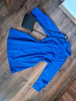 royal blue blau Hemd Kleid shein XL schick casual office Bayern - Waldkraiburg Vorschau