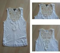 WIE NEU* AMISU weißes Top mit Spitze Tanktop weiß M L 40 42 Bayern - Zell am Main Vorschau