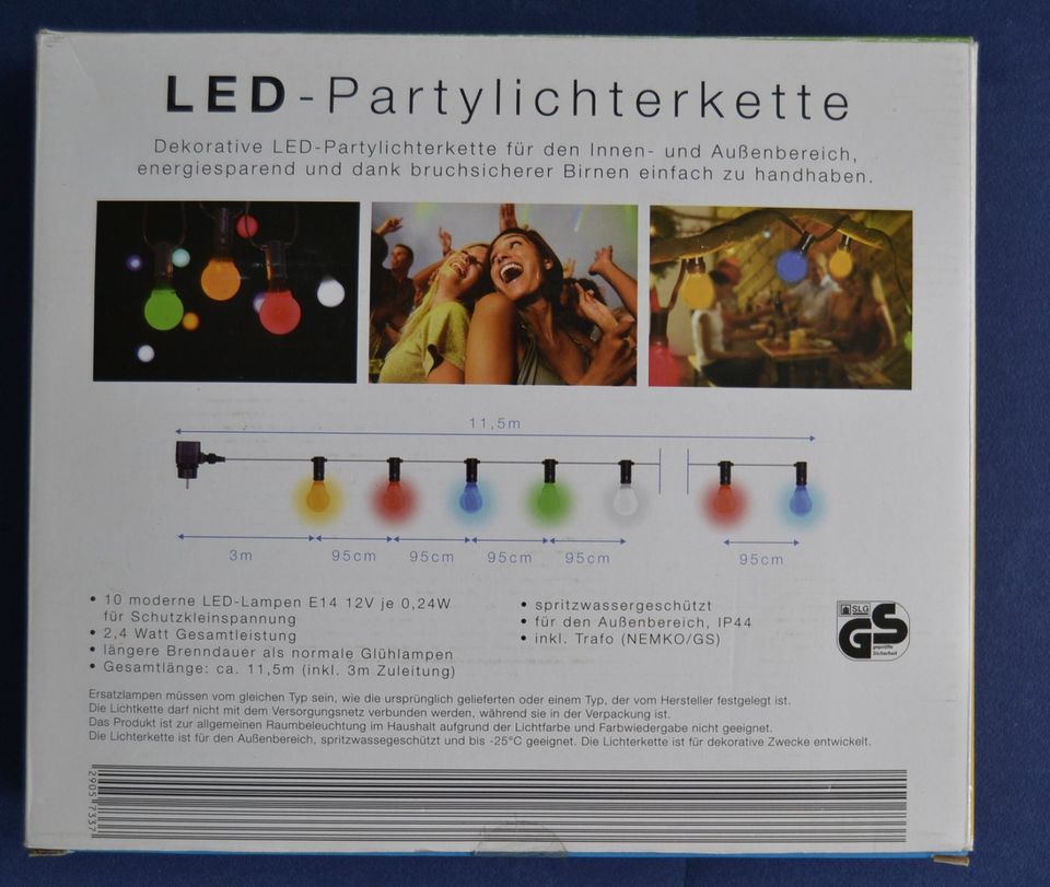LED Partylichterkette bunt in Hamm