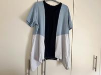 Lagenlook - Ulla Popken PURE Shirt blau crème Gr. 50/52 Saarland - Perl Vorschau