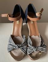 COX Wedges Espadrilles Schuhe 42 H10cm Stoff Streifen blau weiß Niedersachsen - Nienburg (Weser) Vorschau