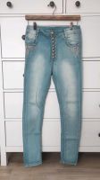 Jeans Damen Gr.36 S Glitzer Pailetten gold Stretch *wie neu* Mecklenburg-Vorpommern - Stralsund Vorschau