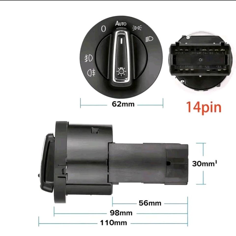 Lichtschalter Automatik Lichtsensor für VW Polo 6R T5 Multivan