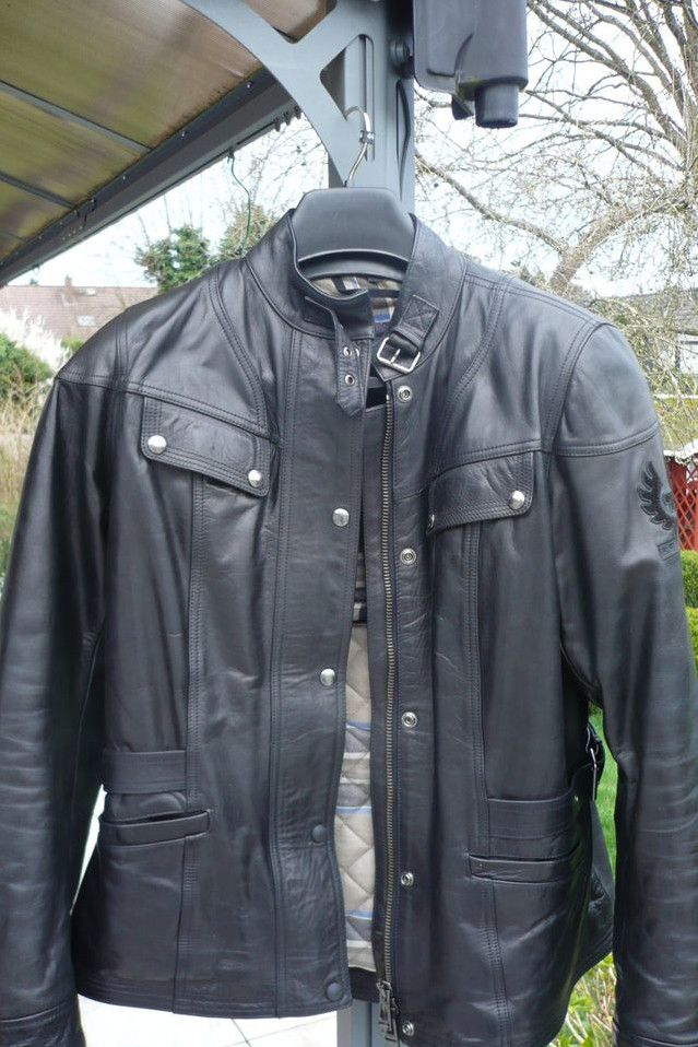 BELSTAFF Lederjacke D Gr.44, H Gr.48, schwarz, NP1049 € wie neu in Homburg