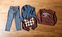 4 Teile Größe S 36 Mom Jeans grau H&M Bluse Benetton Pullis braun Köln - Widdersdorf Vorschau