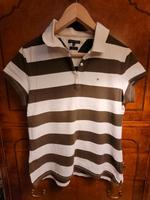 TOMMY HILFIGER Poloshirt braun weiß gestreift Dresden - Trachau Vorschau