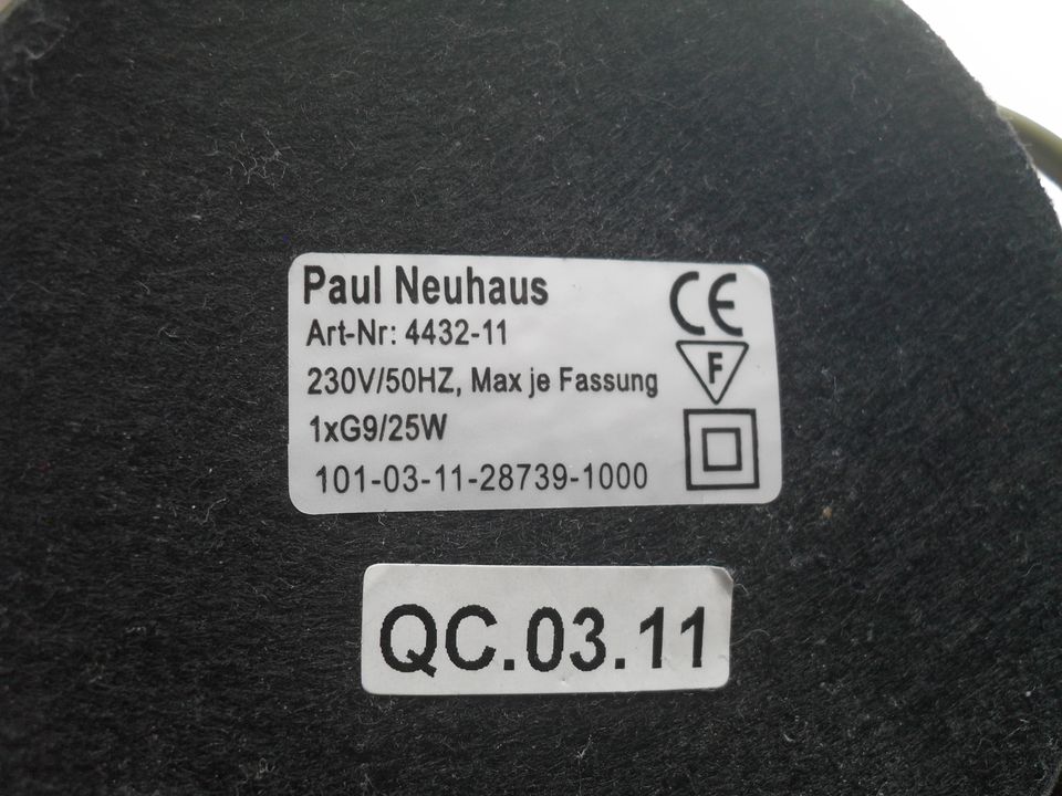 Original Paul Neuhaus Büro- Schreibtisch- Nachttischlampe in Zwickau