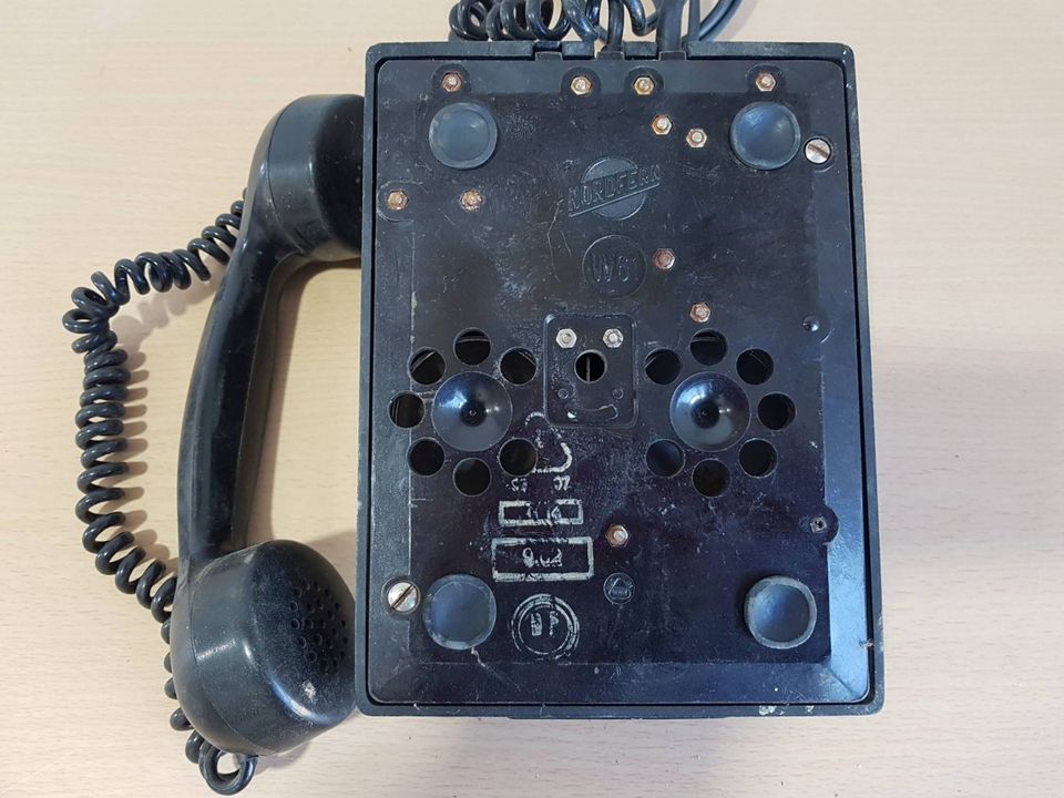 Schwarzes altes Telefon mit Wählscheibe - Nordfern W61 in Frankfurt (Oder)