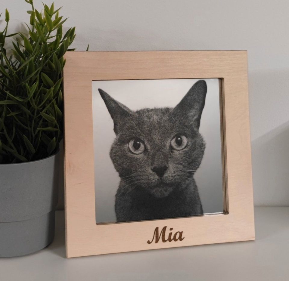 Personalisierter Spiegel mit Bild - Hund Katze Deko Geschenk Tier in Erwitte