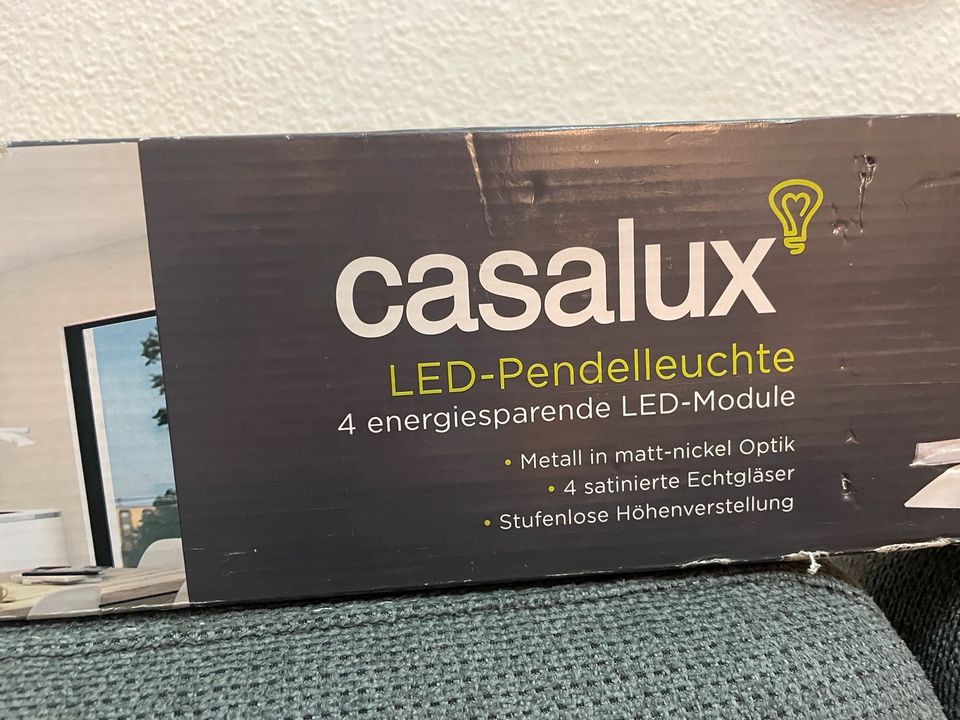 Casalux LED Pendelleuchte weiß/silber in Gelsenkirchen