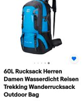 Rucksack 60L Neu 60x35x24cm blau UVP 74,95€ Leipzig - Grünau-Ost Vorschau