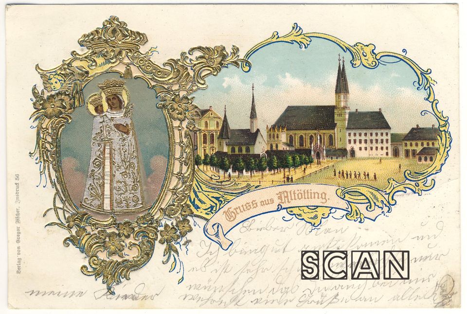 Altötting - Ansichtskarte von 1902 in Westhofen