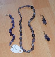 Echte Edelsteine Amethyst Ohrringe, Halskette mit Armband Bayern - Dörfles-Esbach Vorschau