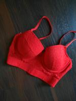 h&m bustier Spitze bh corsage rot 85 c Bayern - Neu Ulm Vorschau