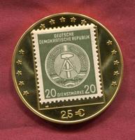 2,5 Euro DDR, Ein Volk ein Vaterland mit Briefmarke Baden-Württemberg - Kämpfelbach Vorschau