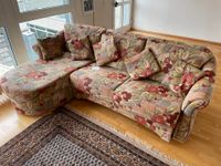 Sofa/Chaiselongue (als Bett ausziehbar) und 2 Sessel - gemustert Nordrhein-Westfalen - Bergheim Vorschau
