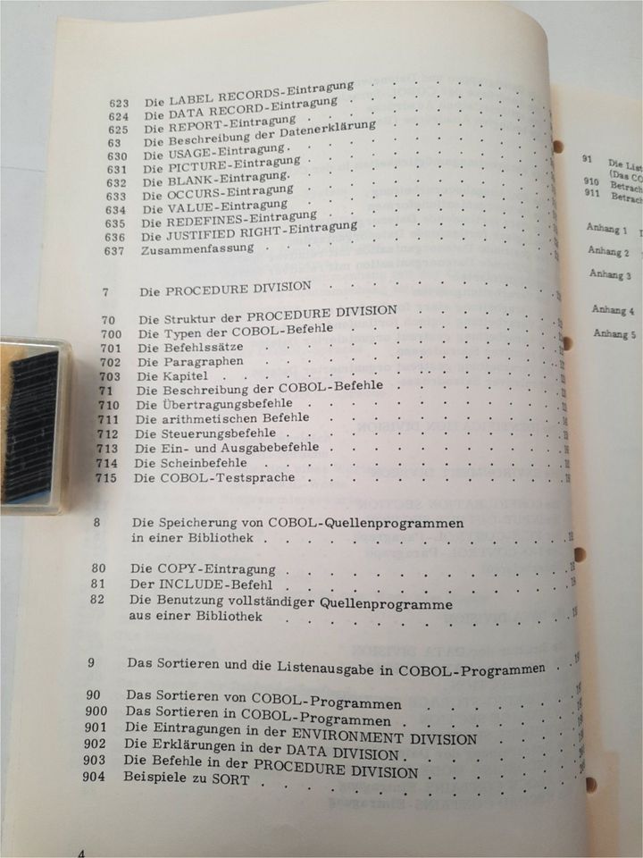 IBM System-Literatur Betriebs-System/360 COBOL-Programmiersprache in Weil der Stadt