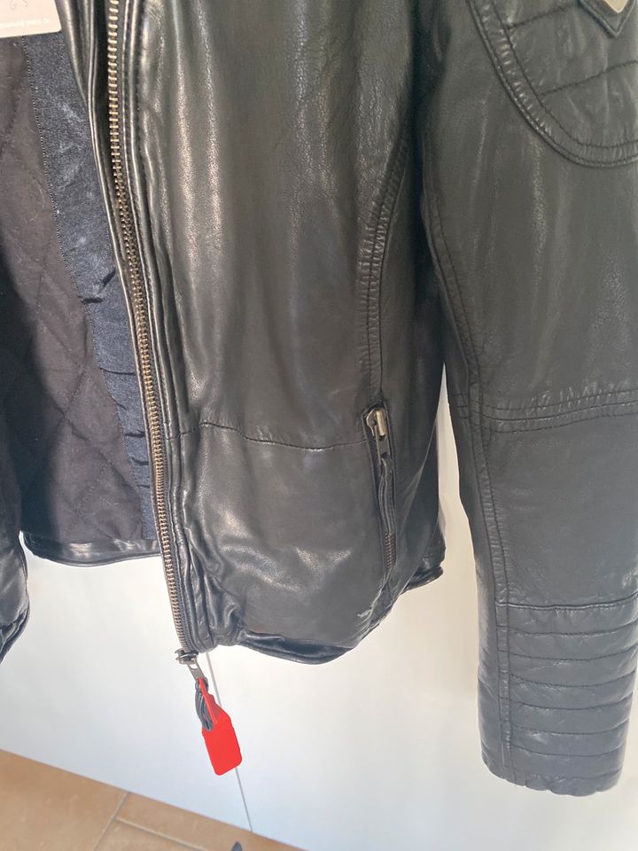 Org. Mustang Lederjacke schwarz Lammleder Gr.S 36 neu OVP in Reiskirchen