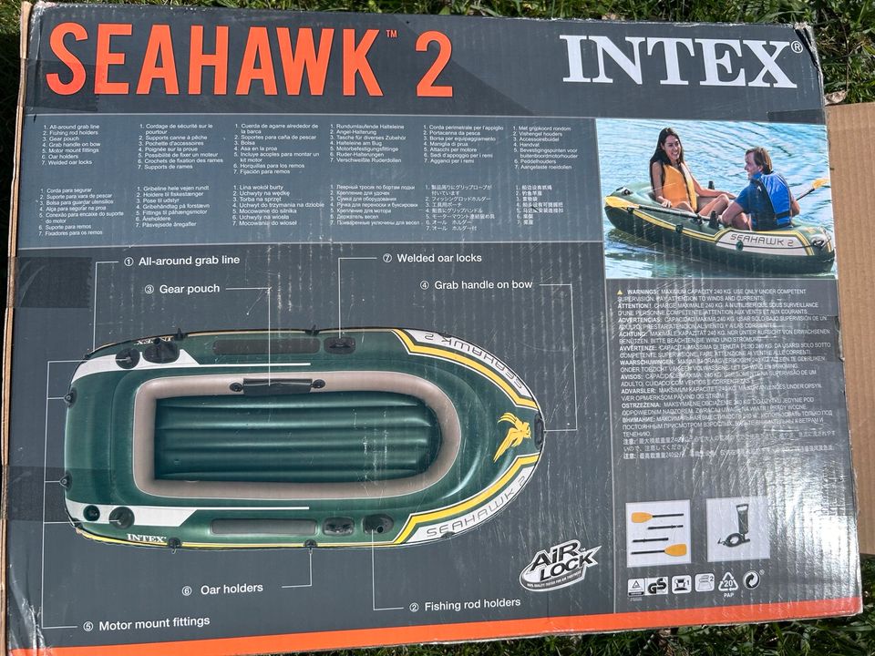 Schlauchboot Intex Seahawk 2 mit Rudern und Pumpe !NEU! Unbenutzt in Dresden