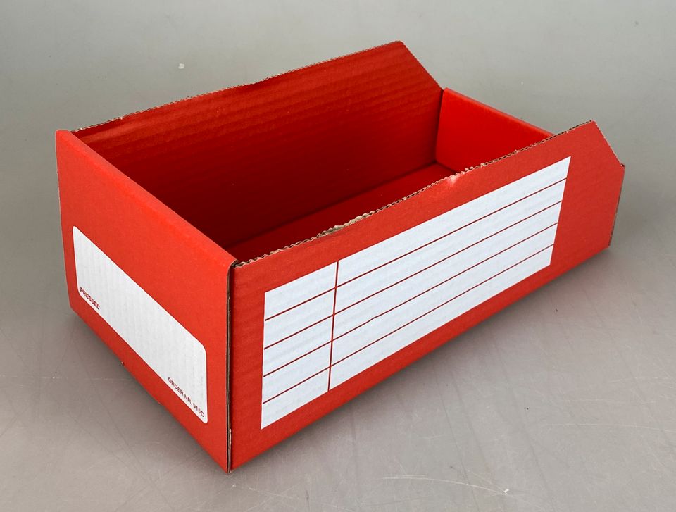 500 Stk. Rot Lagersichtboxen 285 x 147 x 108 mm, Restposten Paletten Großhandel für Wiederverkäufer in Tanna