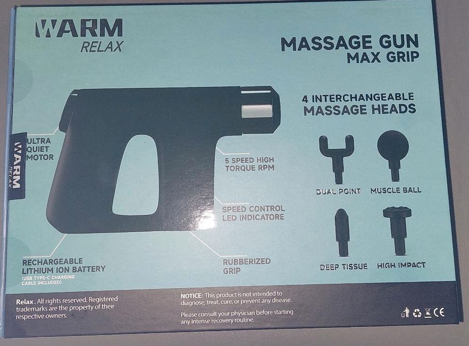 Massage Gun Max Grip Massagepistole NEU OVP in Berlin