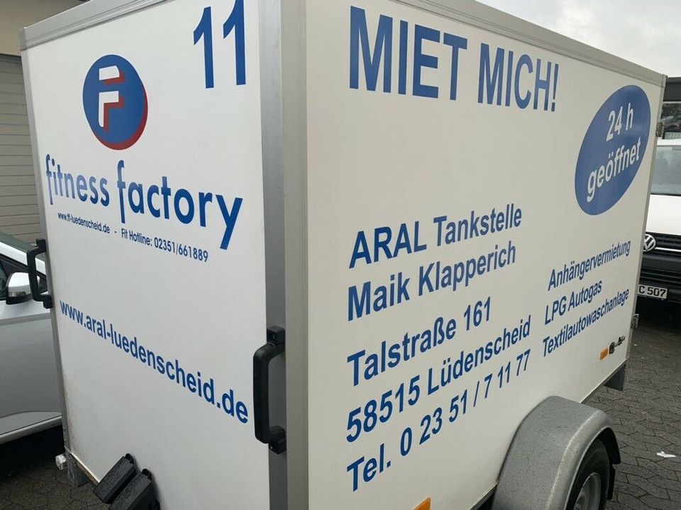 Kofferanhänger zu Vermieten 24h geöffnet Aral Brügge in Lüdenscheid