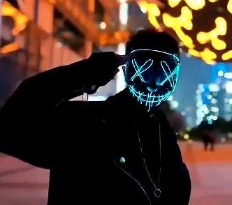 Halloween Neon Maske in Gelsenkirchen