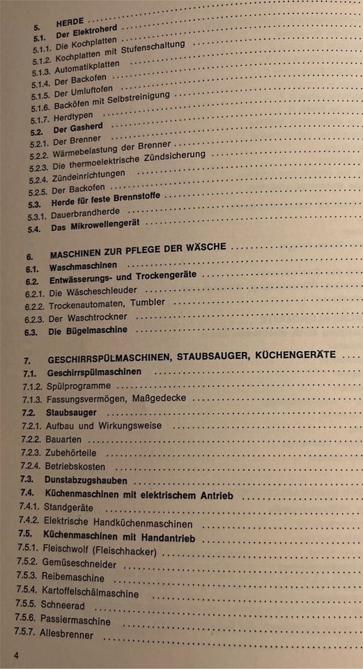 Schulbuch Hauswirtschaft Gerätekunde Maschinenkunde des Haushalts in Niestetal