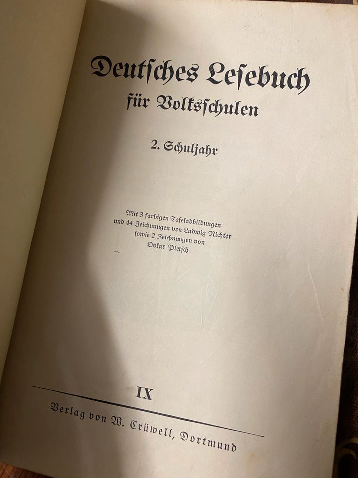 Deutsches Lesebuch für Volksschulen 2.Jahrgang 1936 in Langen (Hessen)